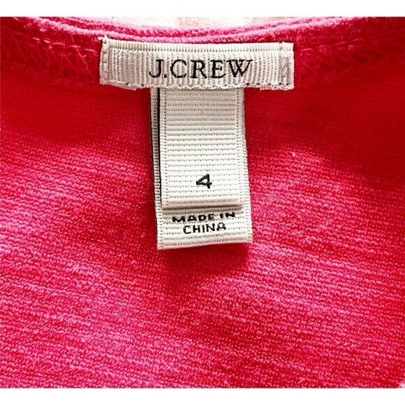 J. Crew Women's Sz 4 Princess Seam Fit and Flare Knit Dress in Coral - Picture 5 of 8